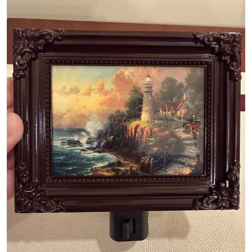Thomas Kinkade "The Light of Peace" Framed Accent Print Nightlight